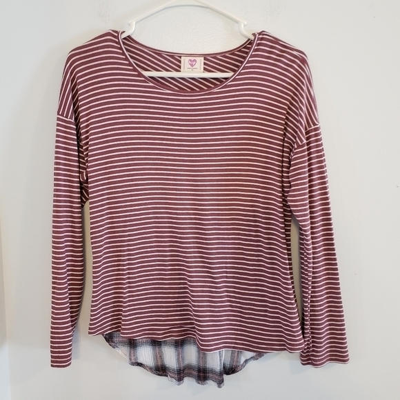 Girls long sleeve red/white stripe - Picture 1 of 6